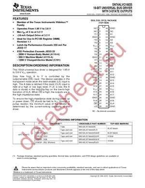 SN74ALVC16835ZQLR datasheet  